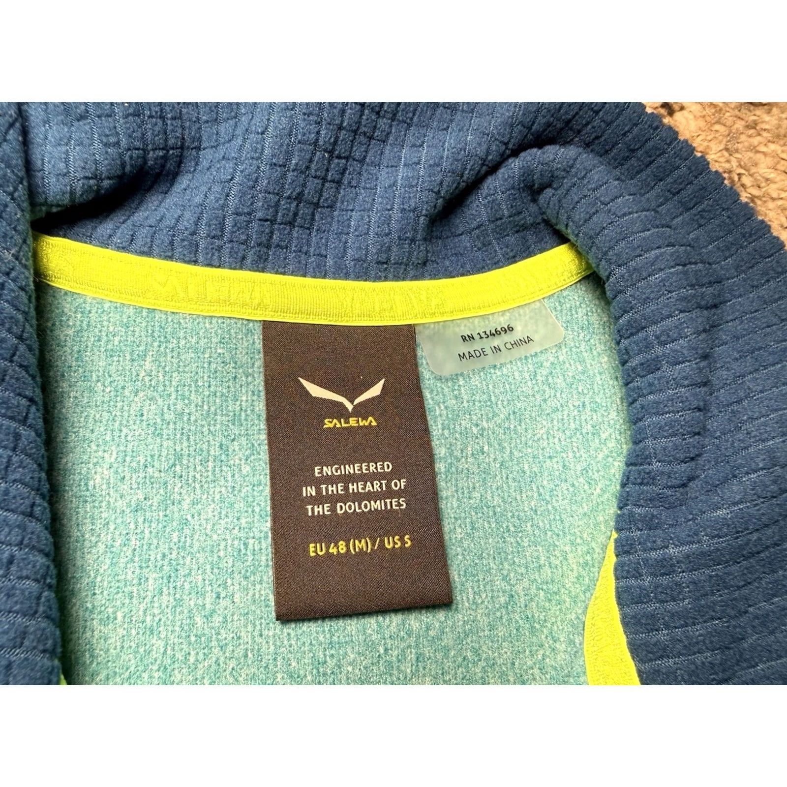 SALEWA VINTAGE Salewa Puez Hybrid Pl M Fleece Men's Small fleece jacket Full Zip Blue Size US S / EU 44-46 / 1 - 3 Thumbnail