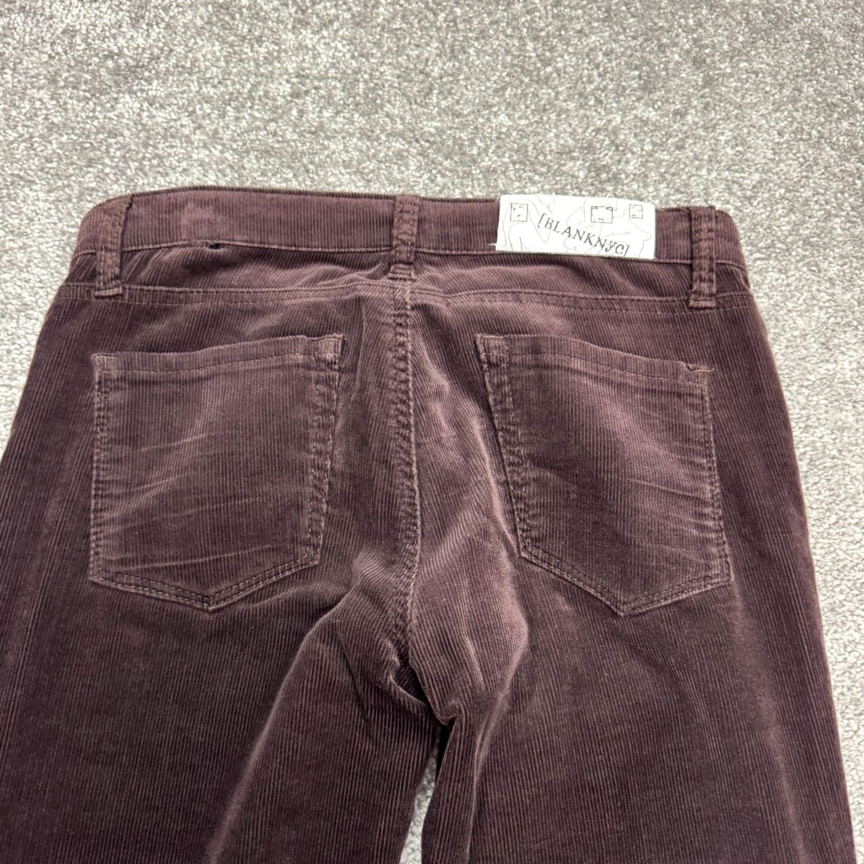 Vintage BLANKNYC Mid Rise Slim Fit Corduroy Pants Womens 28 Dark Brown 5-Pocket Stretch Size 28" / US 6 / IT 42 - 4 Thumbnail
