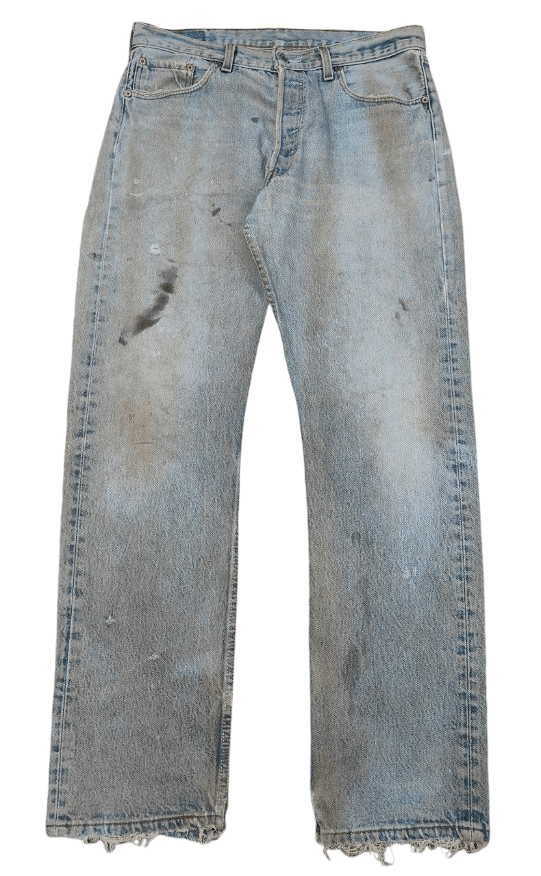 Levi's Vintage Clothing 90s Vintage Levi's 501 Mudwash Worn Denim Size US 34 / EU 50 - 1 Thumbnail