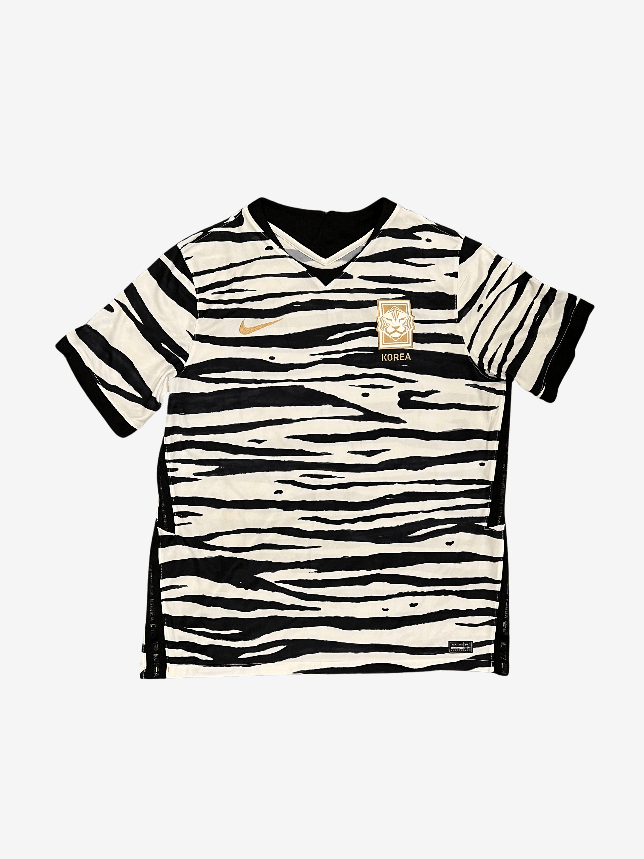 Nike White Korea Zebra Striped Jersey