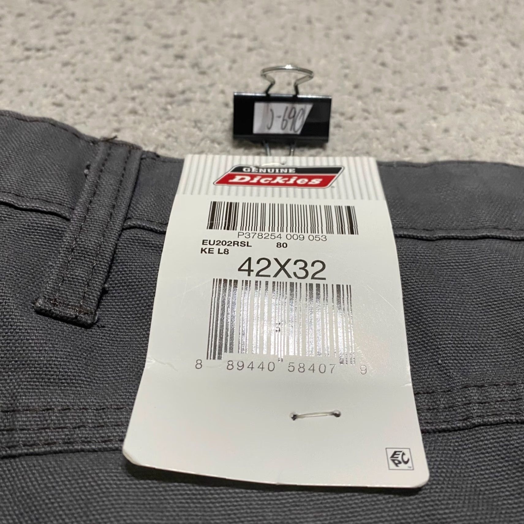 Dickies Dickies Jeans Mens 42x32 Gray Medium Wash Carpenter Relaxed Straight Utility Shirt? Size US 42 / EU 58 - 4 Thumbnail