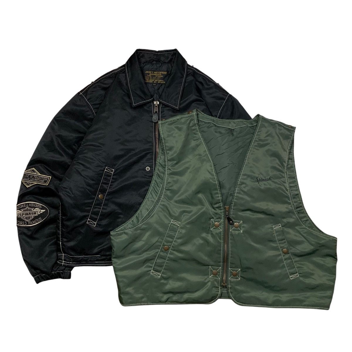 Japanese Brand Spinash Army Air Force Military Bomber Jacket Size US L / EU 52-54 / 3 - 6 Thumbnail