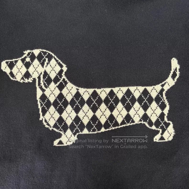 Thom Browne Thom Browne Striped Jacquard Dachshund Hooded Knit Coat - Size US XL / EU 56 / 4 - 7 Thumbnail