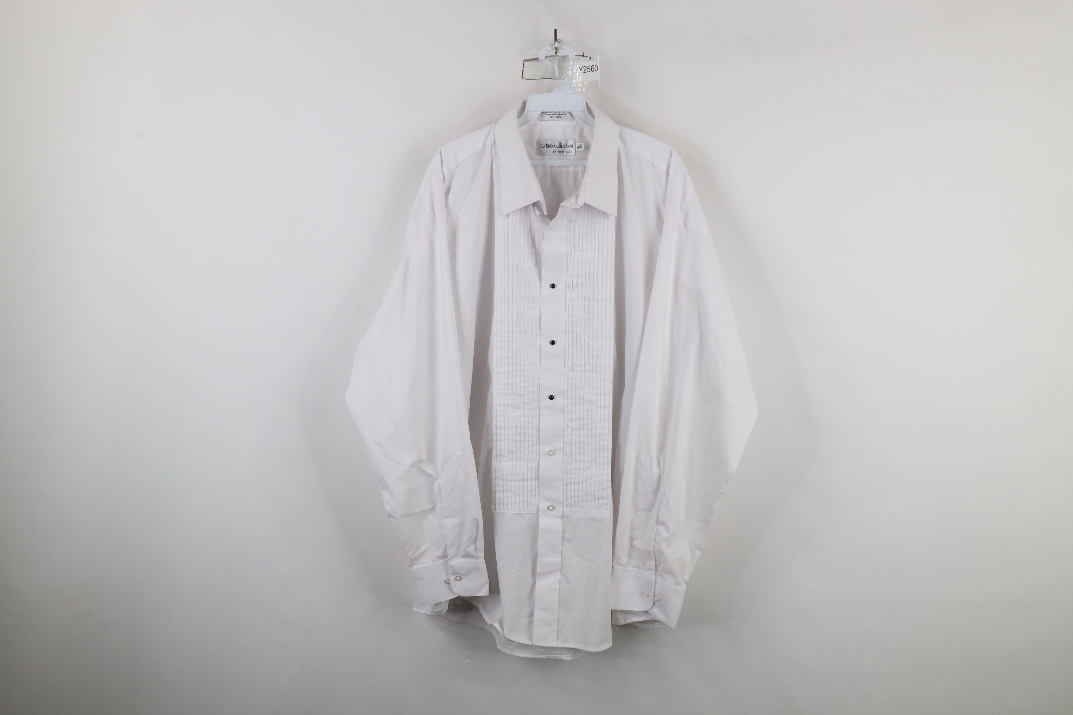 Vintage Vintage 90s Streetwear Tuxedo Prom Collared Button Shirt Size US XXL / EU 58 / 5 - 1 Thumbnail