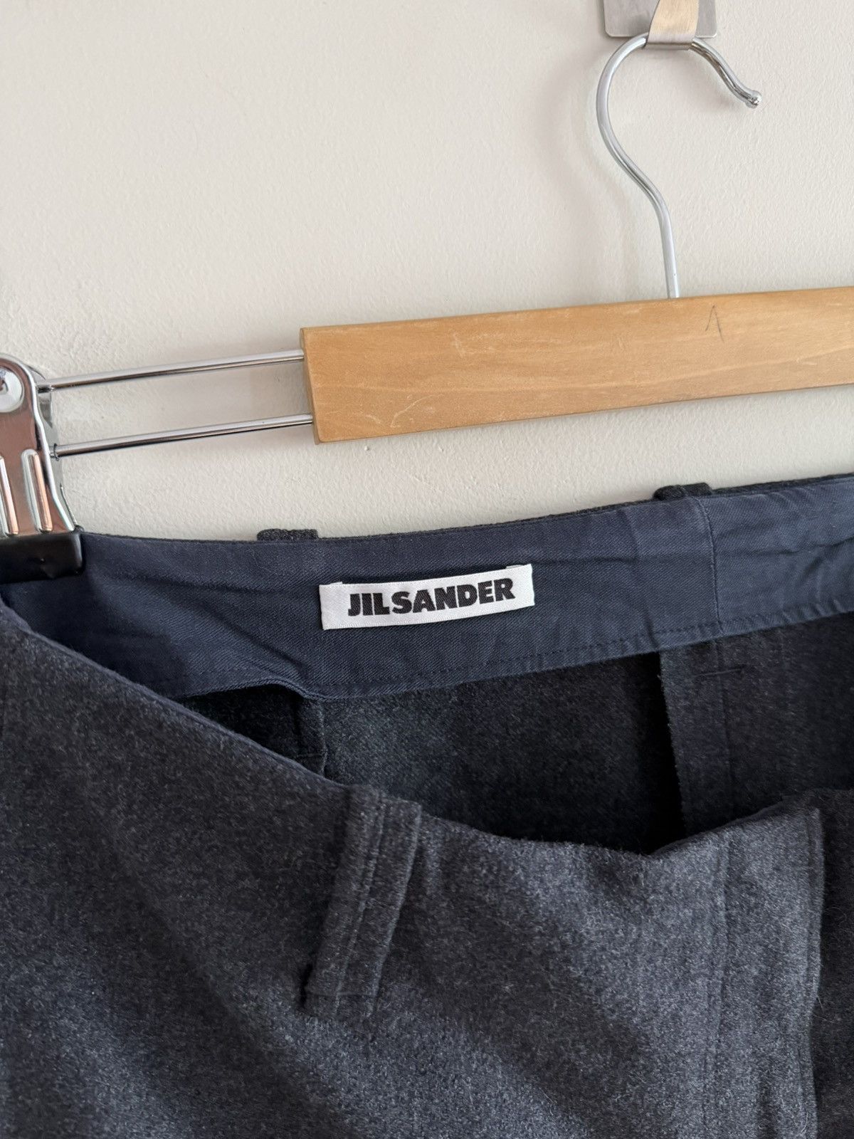 Raf Simons Jil Sander Tailored Wool Trousers Grey Size 28" / US 6 / IT 42 - 3 Thumbnail