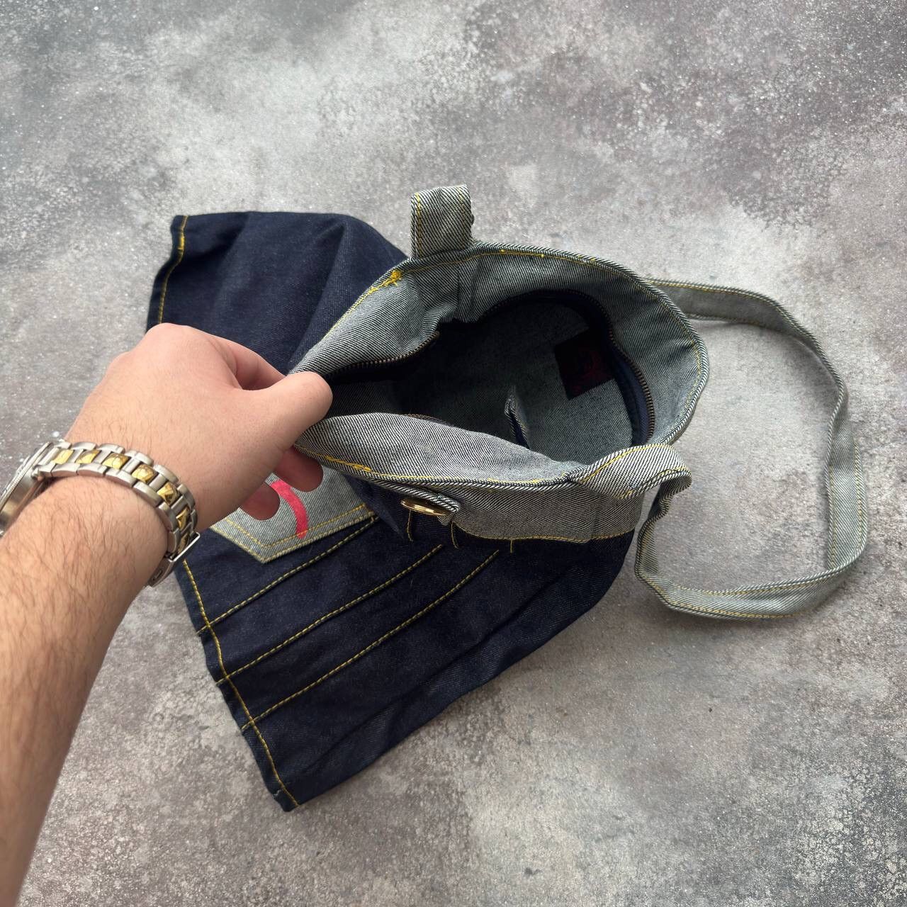 Evisu EVISU Japanese Vintage Denim Shoulder Bag Size ONE SIZE - 10 Thumbnail
