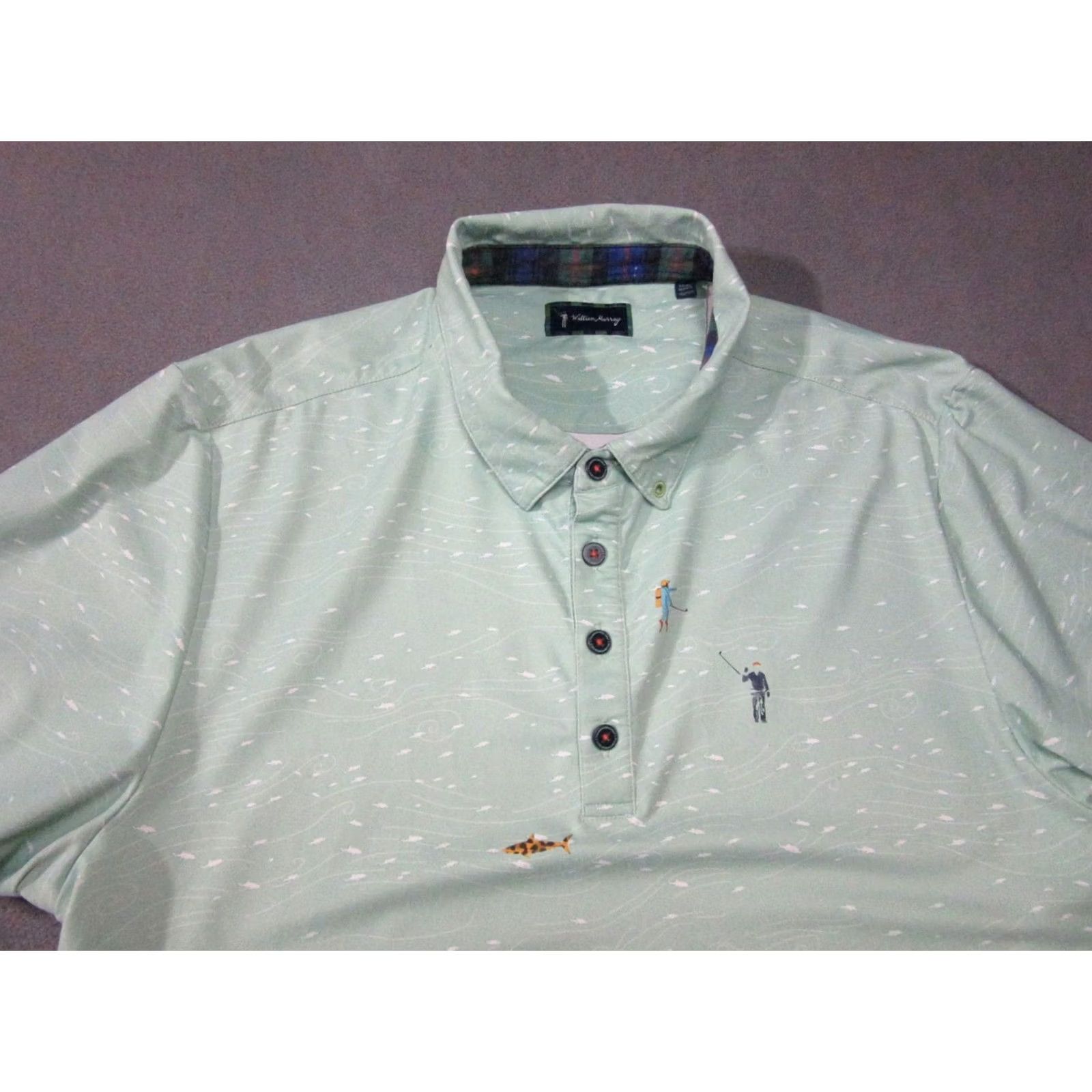 Vintage William Murray Golf Shirt Mens Large Green Polo Performance TPC Las Vegas Stitch Size US L / EU 52-54 / 3 - 3 Thumbnail