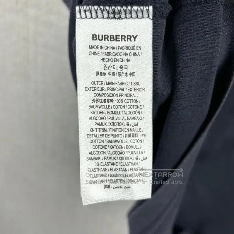 Burberry Burberry Summer Navy Cotton Embroidered T-Shirt. Size US M / EU 48-50 / 2 - 5 Thumbnail
