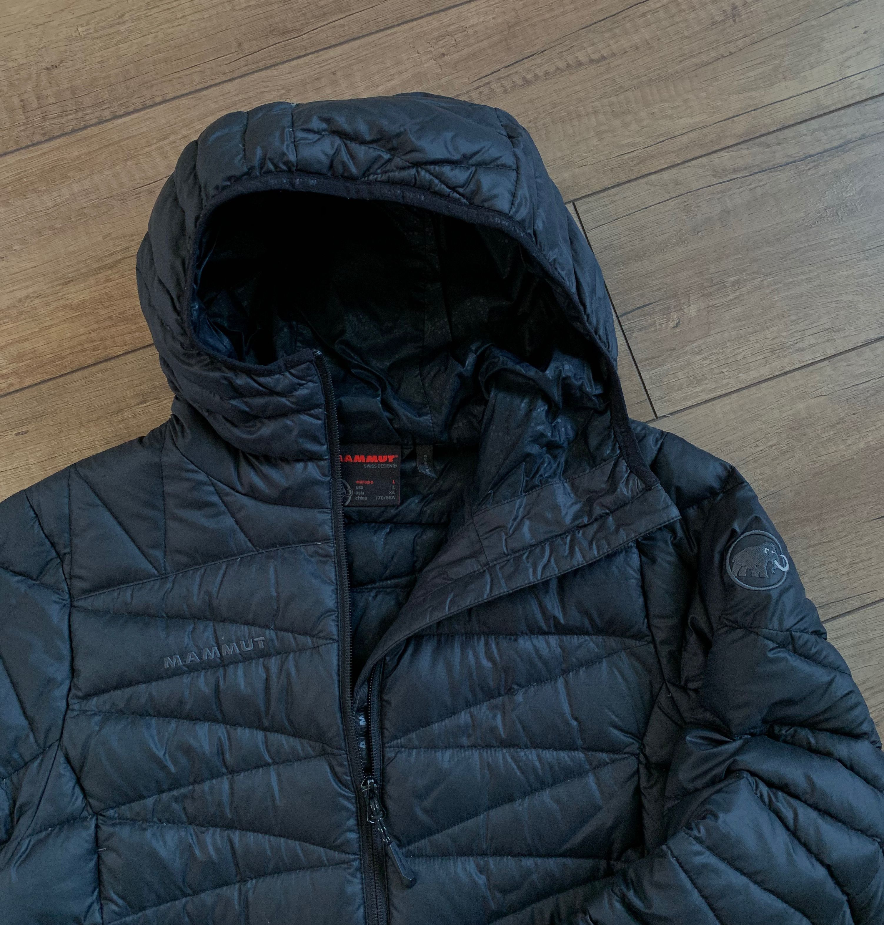 Mammut Mammut Black Womens Quilted Hooded Down Jacket Size L / US 10 / IT 46 - 2 Thumbnail