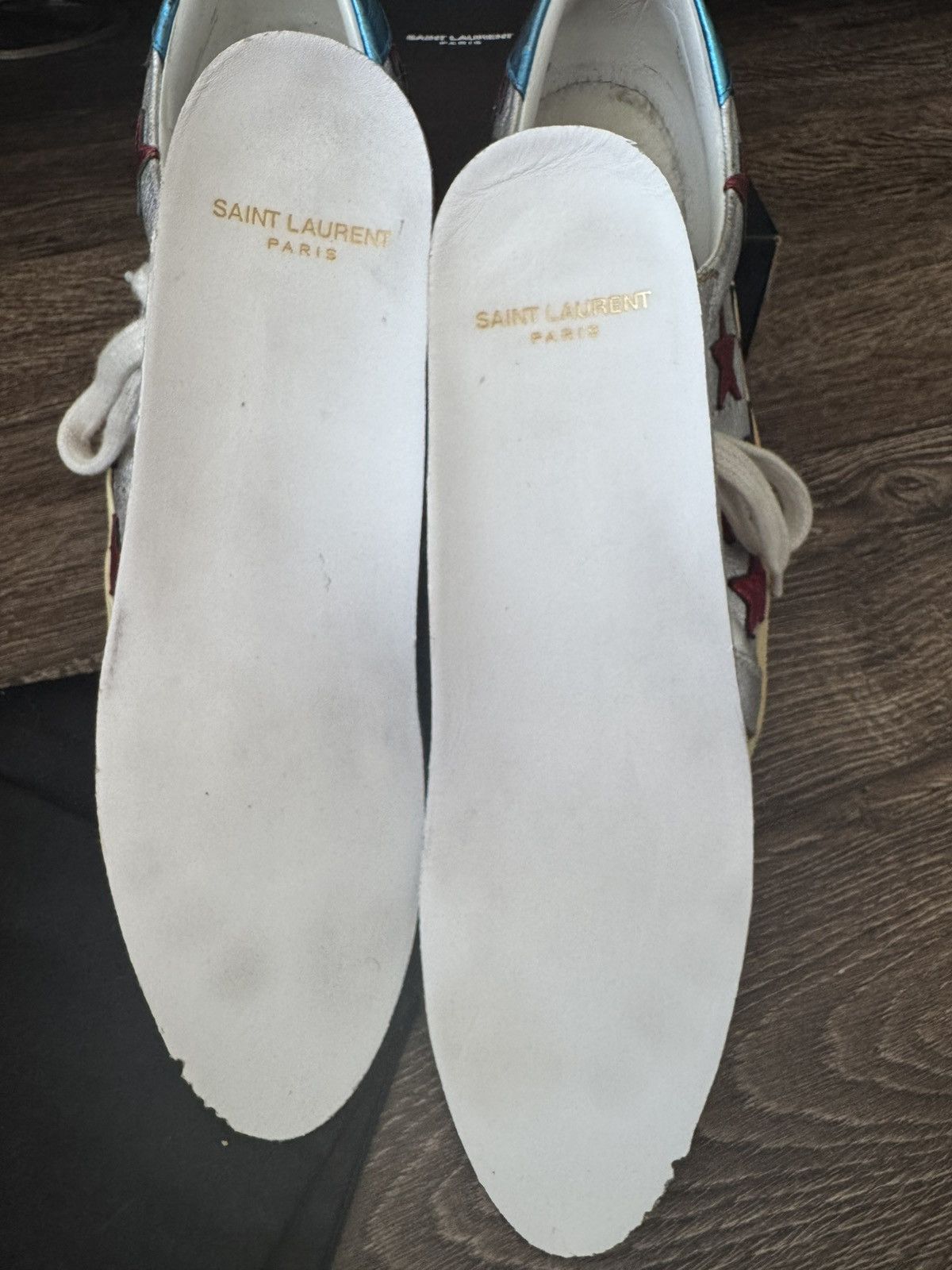 Saint Laurent Paris SLP Silver Leather SL/06 Low Size US 6 / EU 39 - 22 Thumbnail