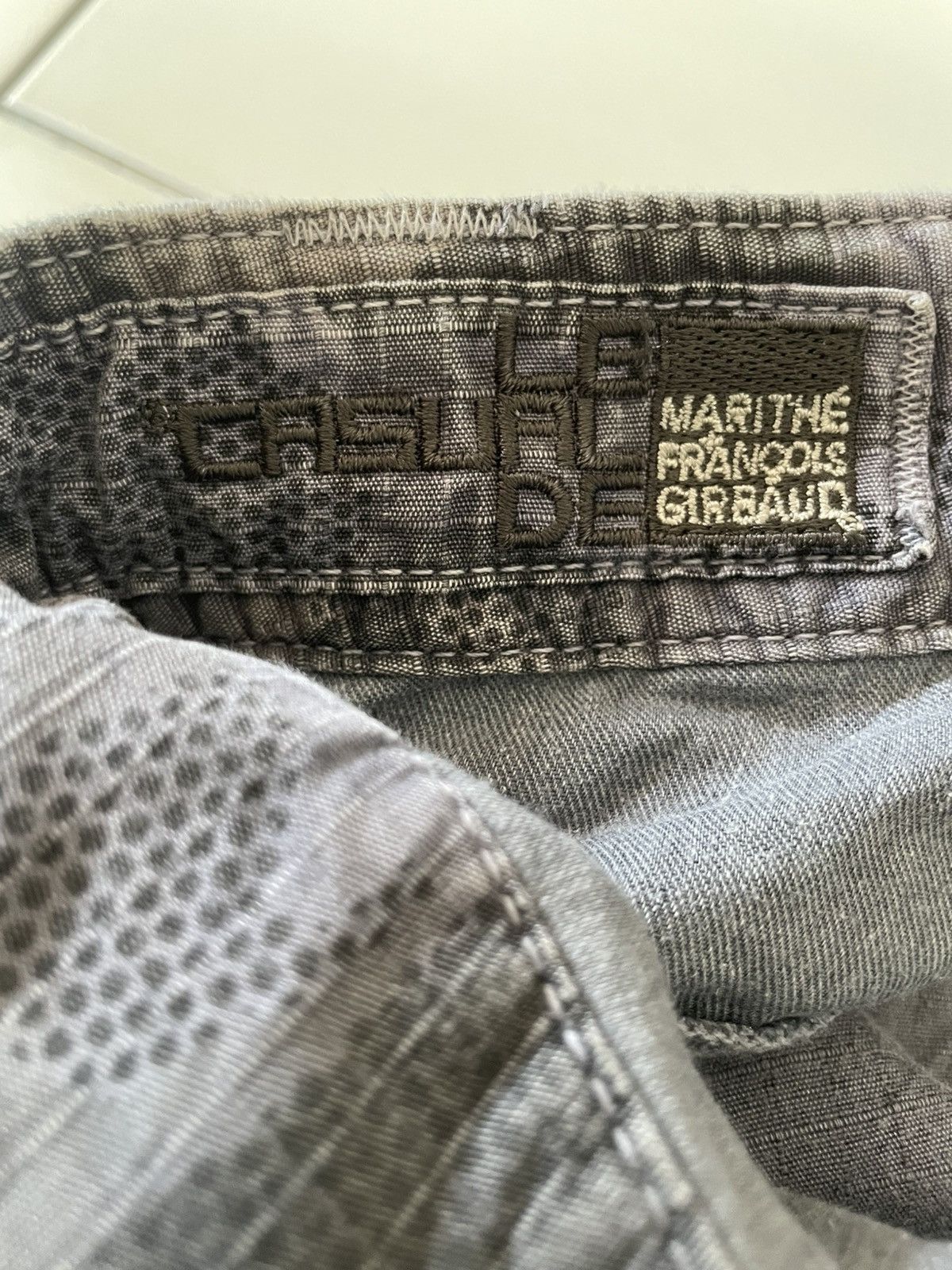 Marithe + Francois Girbaud Archive Girbaud Tactical Cargo Grey Camo Cropped Pants Size US 33 - 8 Thumbnail