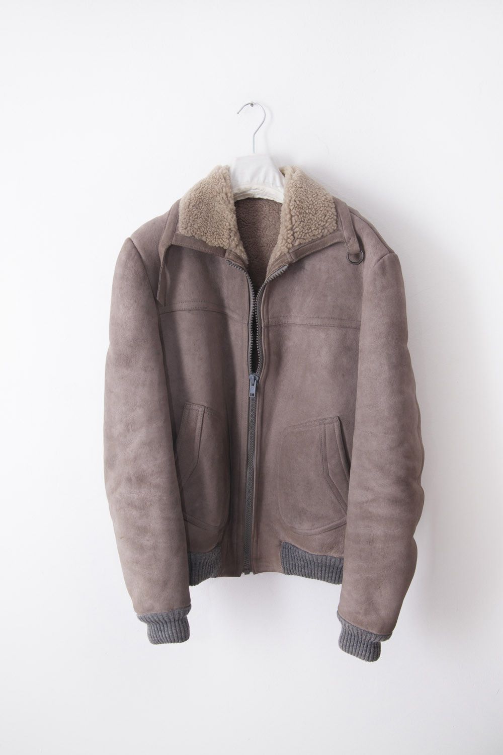Vintage 1980's shearling bomber leather jacket Size US M / EU 48-50 / 2 - 1 Thumbnail