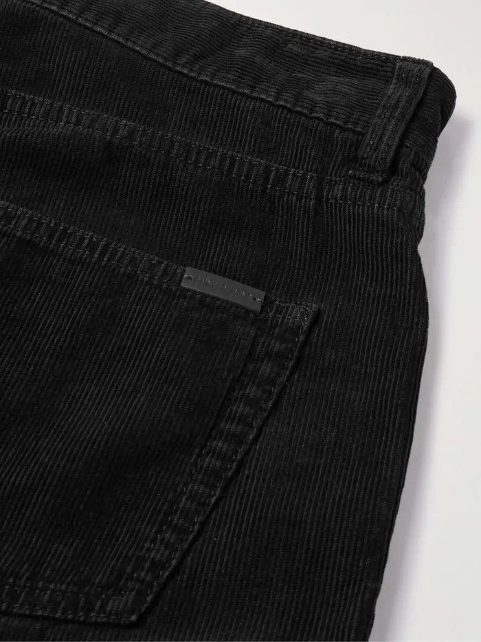 Saint Laurent Paris o1bcso1str1125 Straight Pants In Corduroy in Black Size 28" / US 6 / IT 42 - 2 Thumbnail