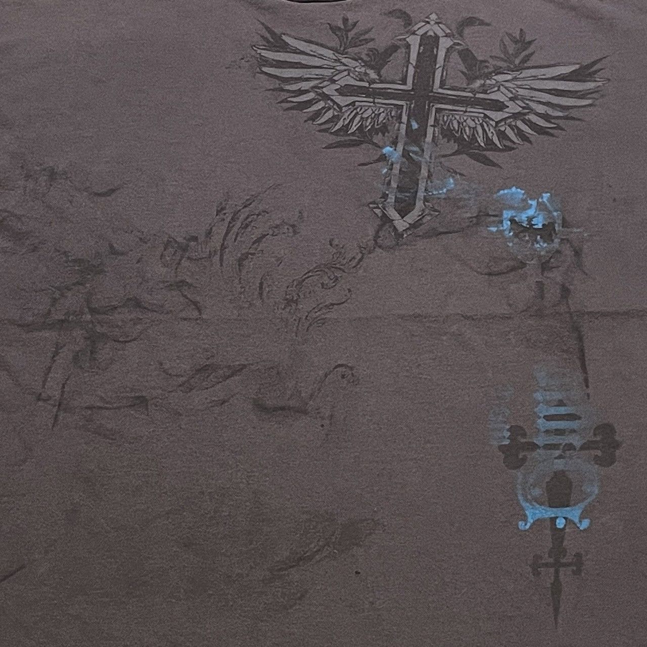 Affliction × Ed Hardy × Tapout Rare Wings Cross Tee Y2K Affliction Style Size US XL / EU 56 / 4 - 2 Thumbnail