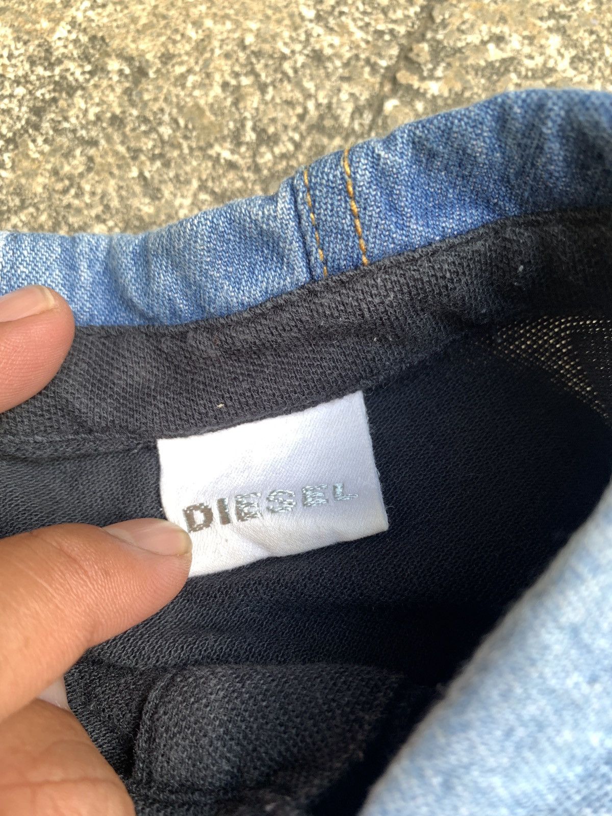 Diesel y2k Diesel Black Denim Collar Sleeves Mohawk Logo Polo Top Size S / US 4 / IT 40 - 9 Thumbnail