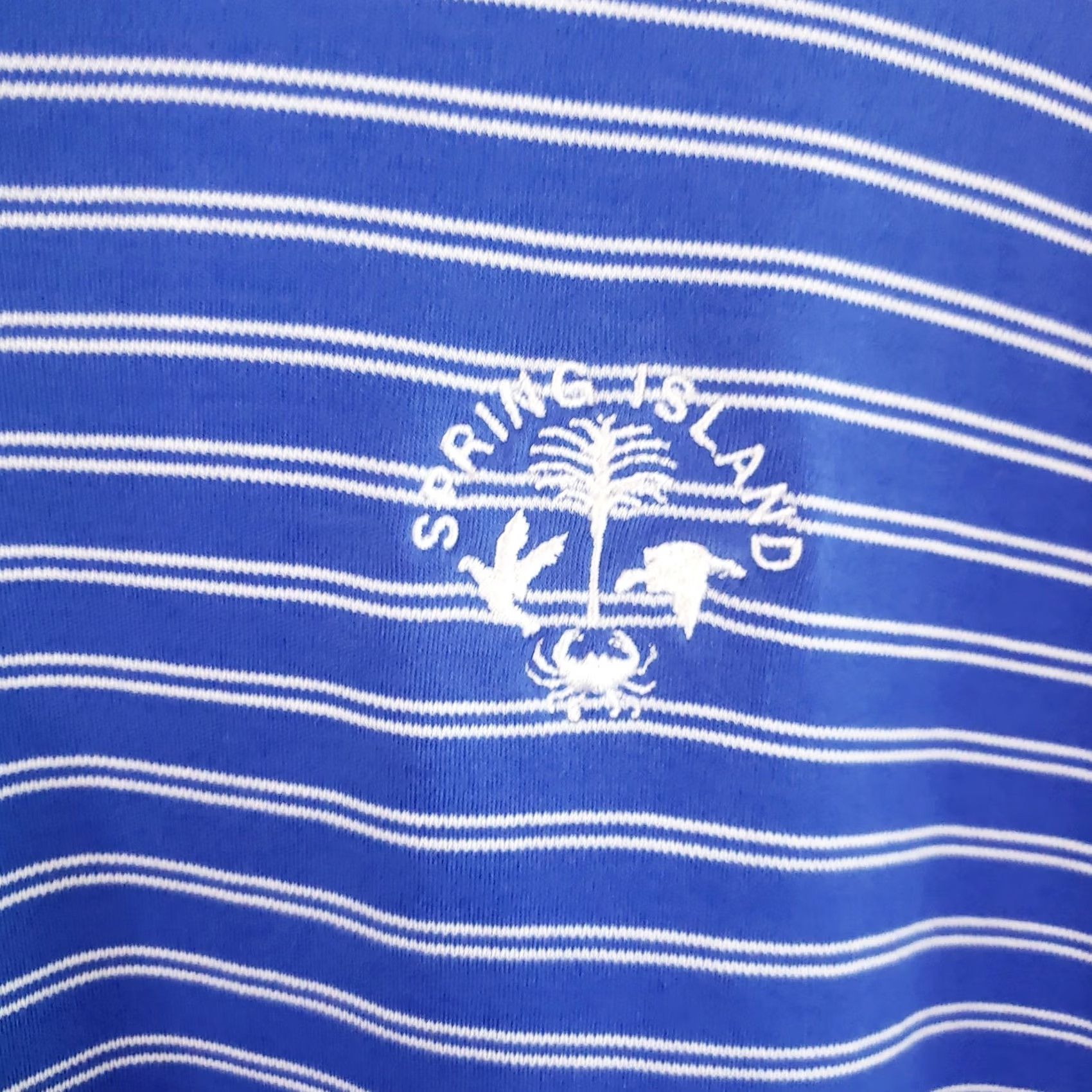 Vintage Bobby Jones Polo Shirt Men XL Blue Stripe Short Sleeve Button Collared Classic Breathable Easy Care Golf Spring Island SC Logo Size US XL / EU 56 / 4 - 5 Thumbnail
