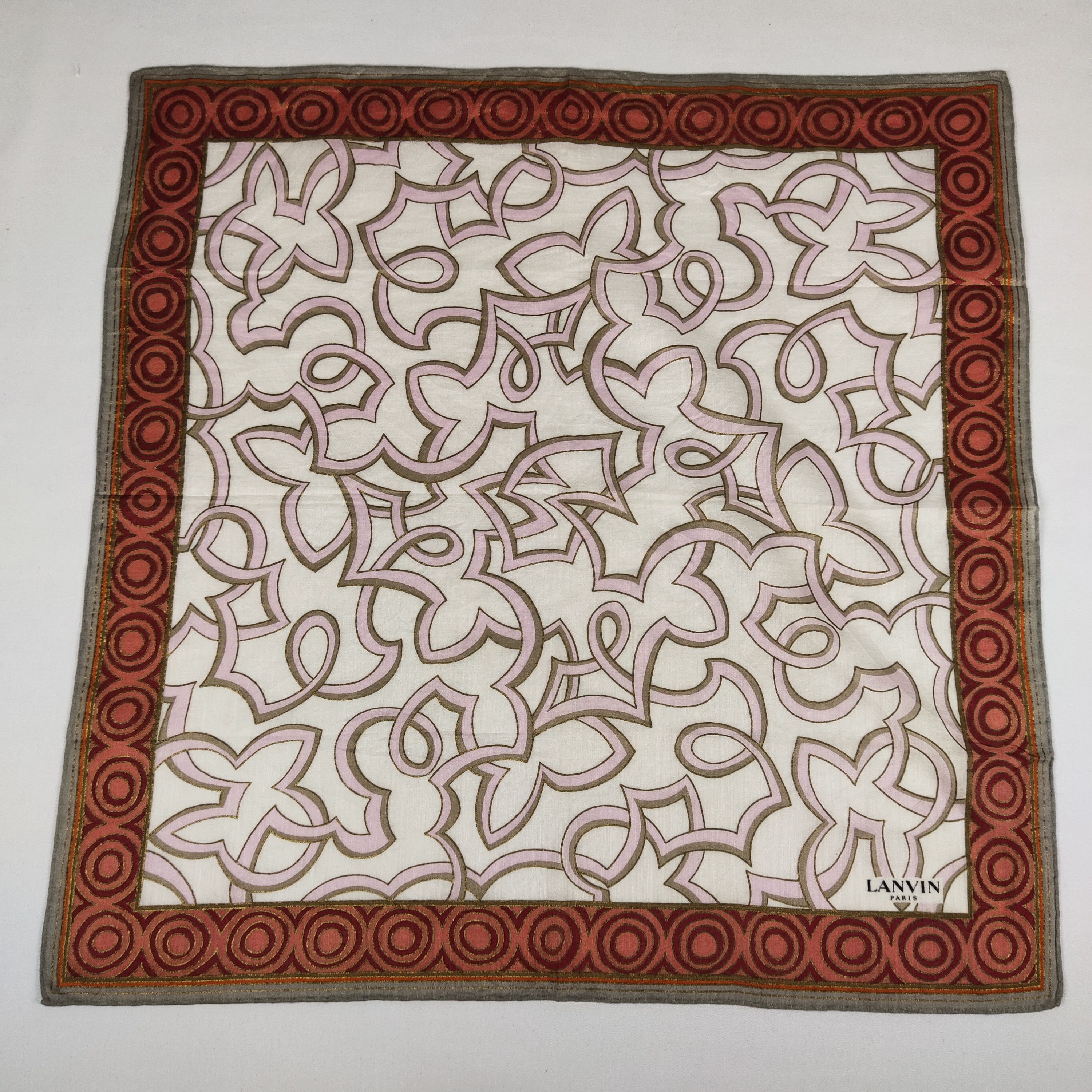 Lanvin × Vintage Lanvin Handkerchief / Neckerchief / Bandana FZ259 Size ONE SIZE - 3 Thumbnail