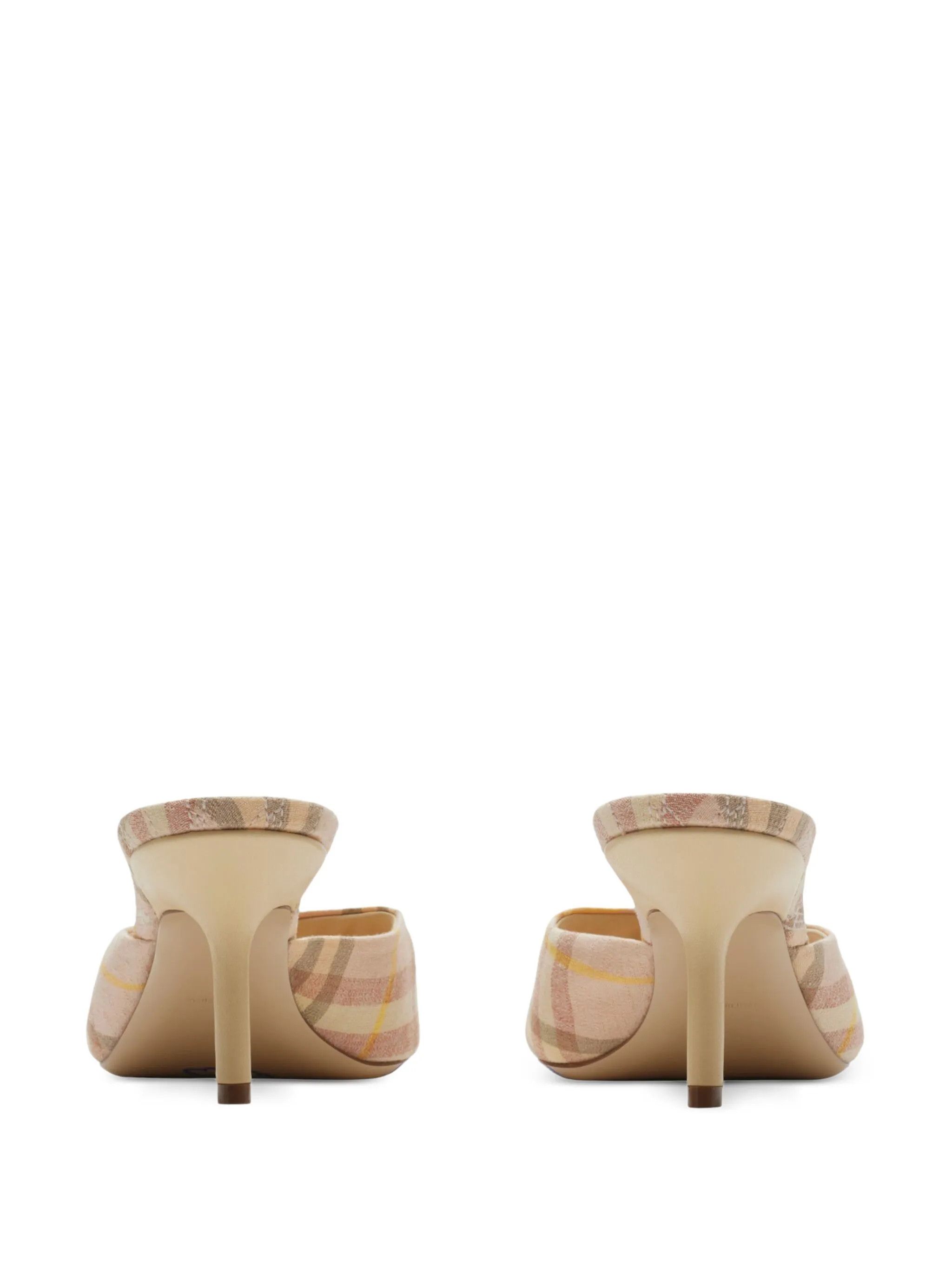 Burberry o1s22i1n0125 Check Linen Mules in Multicolor Size US 8 / IT 38 - 4 Thumbnail