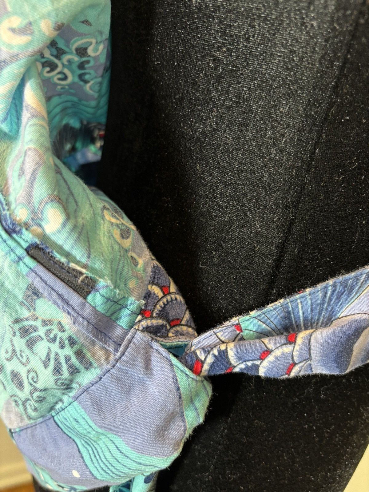 Moschino × Vintage Vintage Moschino Blue Koi Fish Kimono Wrap Top Size S / US 4 / IT 40 - 10 Thumbnail