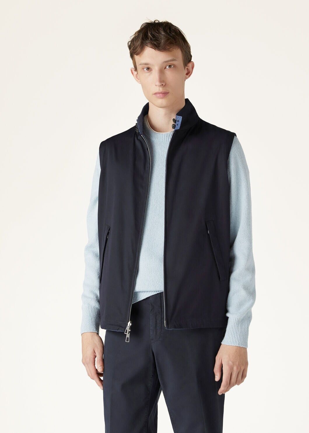 Loro Piana o1w1db10125 FAO0020 Taga Vest in Navy Blue Size US M / EU 48-50 / 2 - 3 Thumbnail