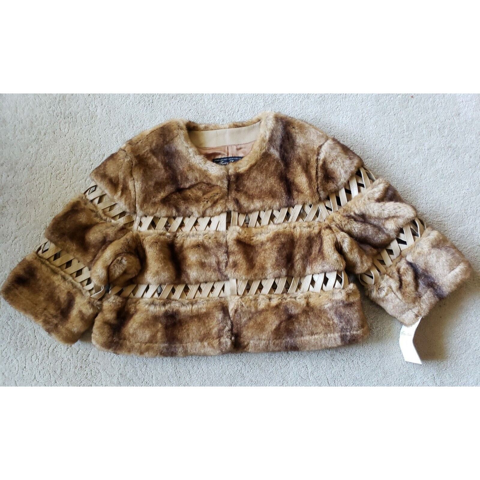 Vintage Vintage Caged Leather Faux Fur Jacket Womens Size 1X Crop 3/ Size XXL / US 16-18 / IT 52-54 - 5 Thumbnail