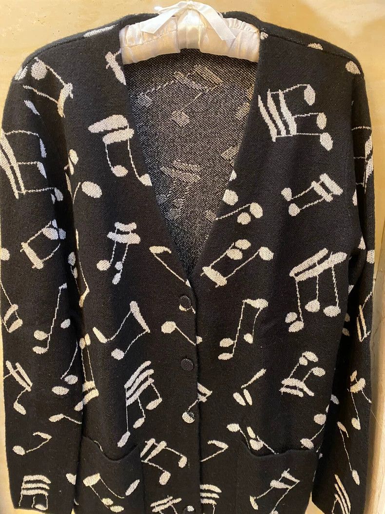 Yves Saint Laurent Saint Laurent Paris Music Note Cardigan - dmc Size US M / EU 48-50 / 2 - 1 Thumbnail