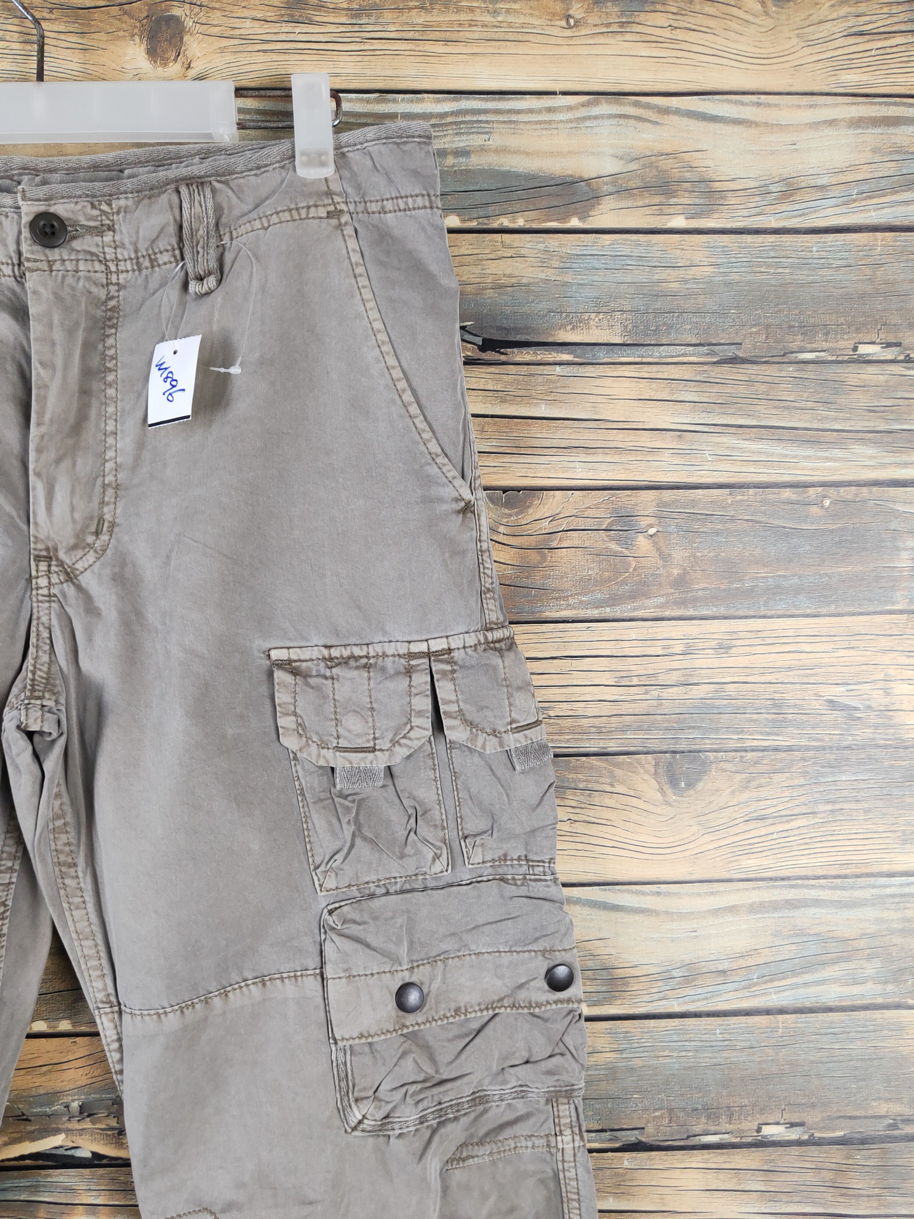 Japanese Brand Uniqlo Olive Faded Multipocket Tactical Cargo Pants #W1896 Size US 32 / EU 48 - 5 Thumbnail