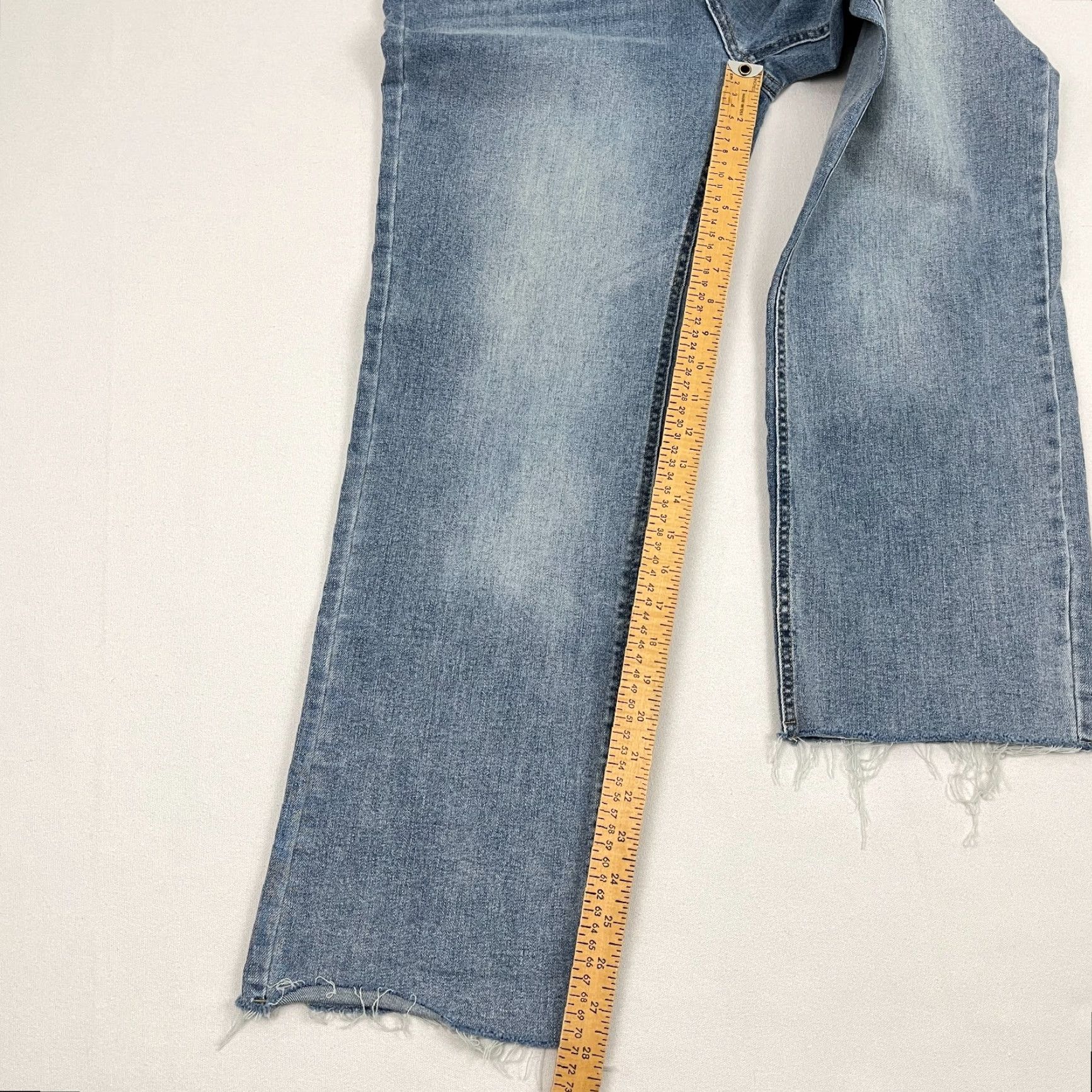 Vintage OAT New York Jeans Straight Light Wash Denim High Rise 30 W31 I28 Slim 5-Pocket Womens Jeans Blue Size 30" / US 8 / IT 44 - 4 Thumbnail