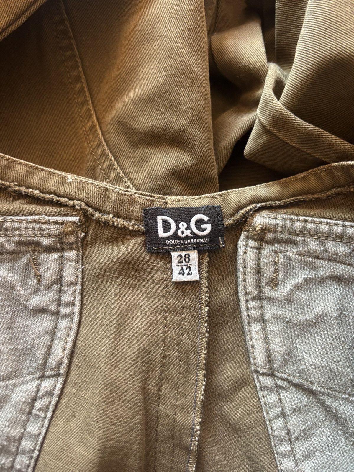 Vintage SS2003 Dolce & Gabbana Archival Military Cargo Pants Vintage Size US 29 - 8 Thumbnail