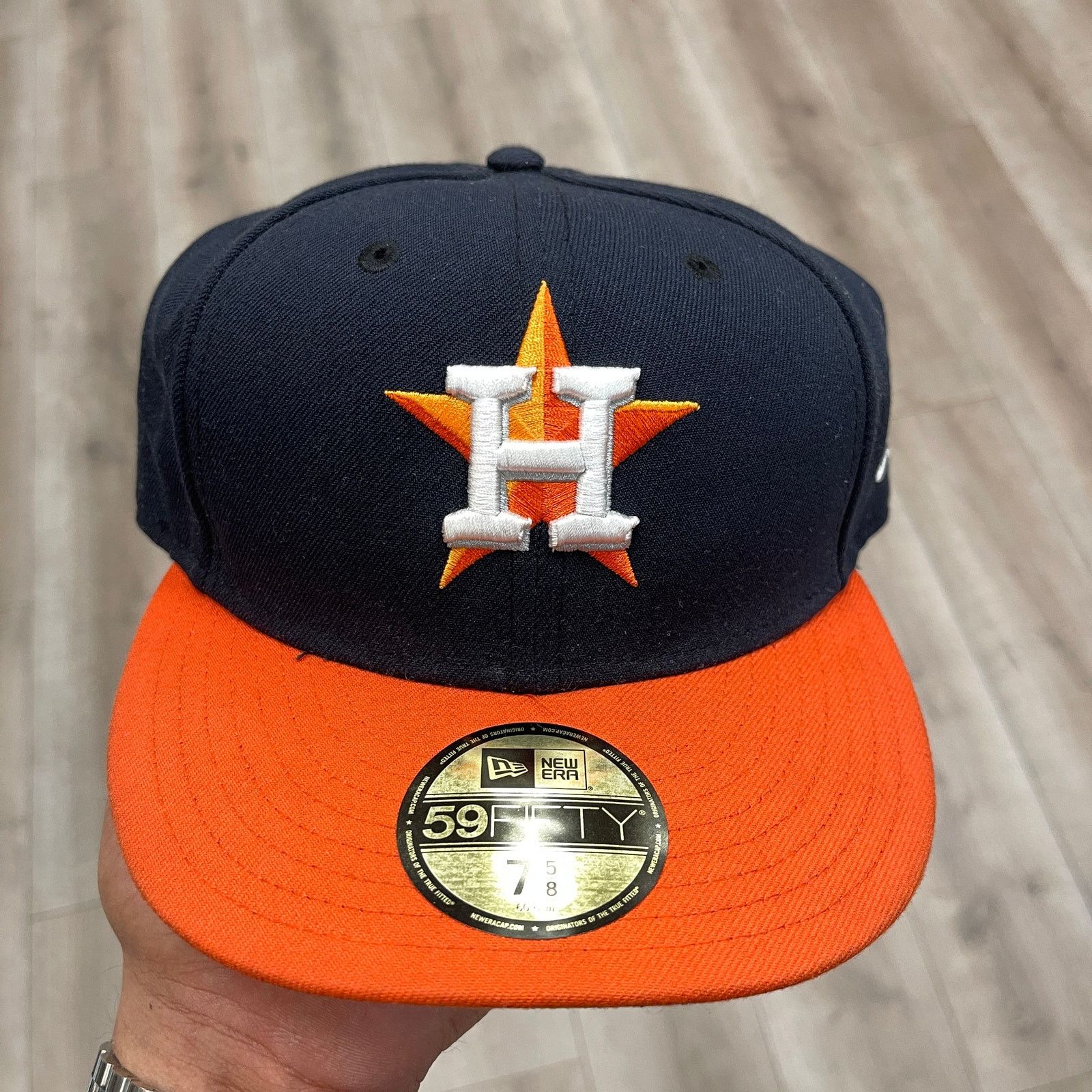 New Era New Era Houston Astros fitted hat Cap size 7 5/8 Navy Orange Size ONE SIZE - 2 Thumbnail