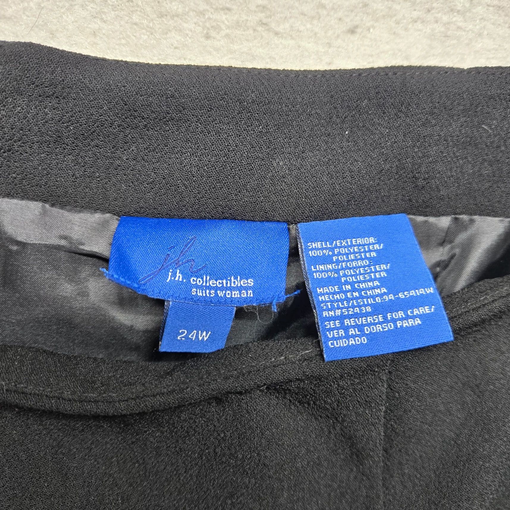 Vintage JH Collectibles Woman Skirt Adult 24W Black A-Line Knee Length Cotton Polyester Embroidered Lightweight Lined Plus Size NEW Womens Size 42" / US 20 - 4 Thumbnail
