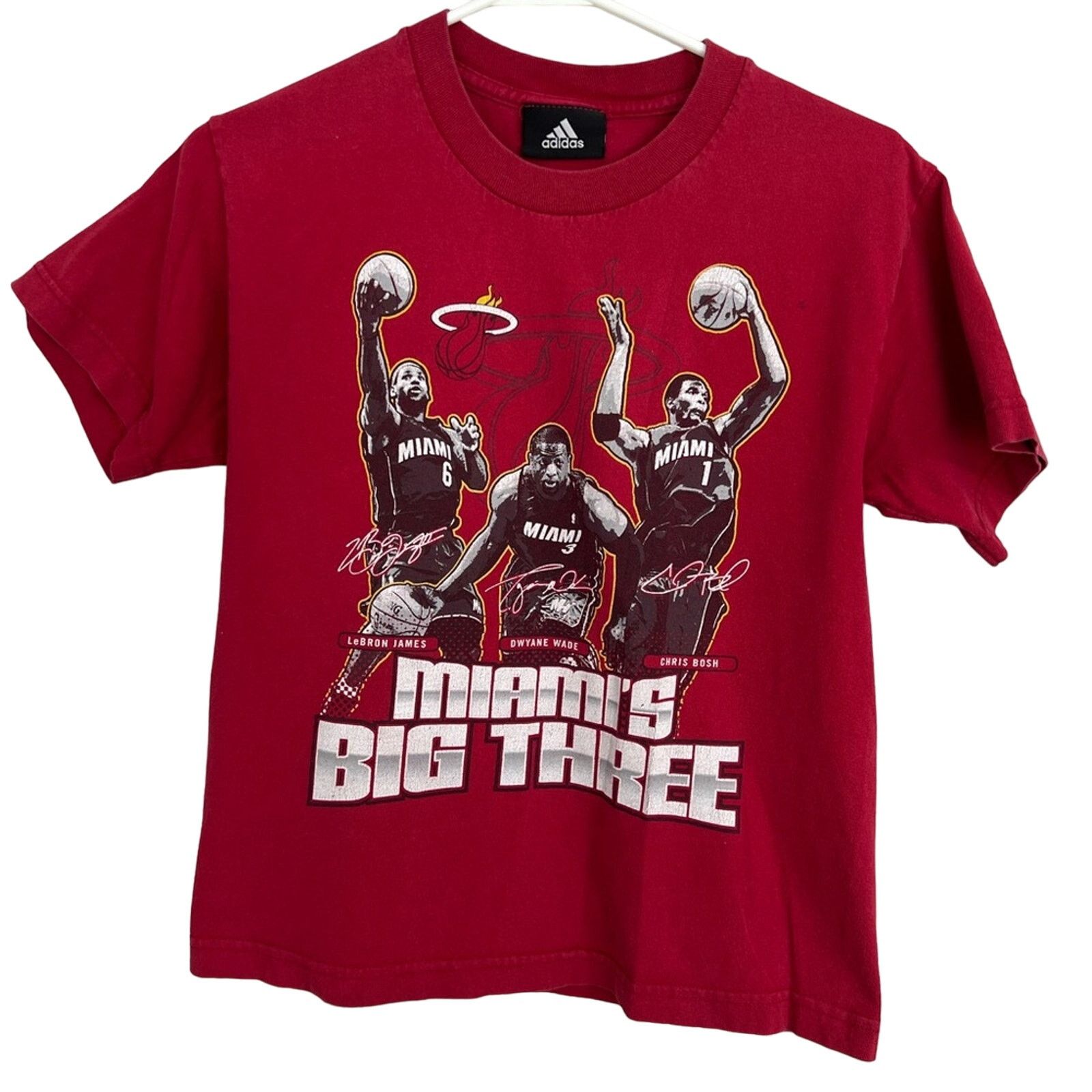 Adidas Adidas Miami Heat Big 3 Lebron James Wade Bosh Youth Small Size US XS / EU 42 / 0 - 1 Thumbnail