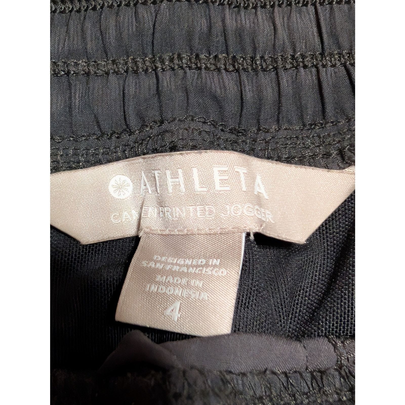 Athleta Athleta Camden Printed Jogger Pants Black Camo Drawstring Size 27" / US 4 / IT 40 - 5 Thumbnail