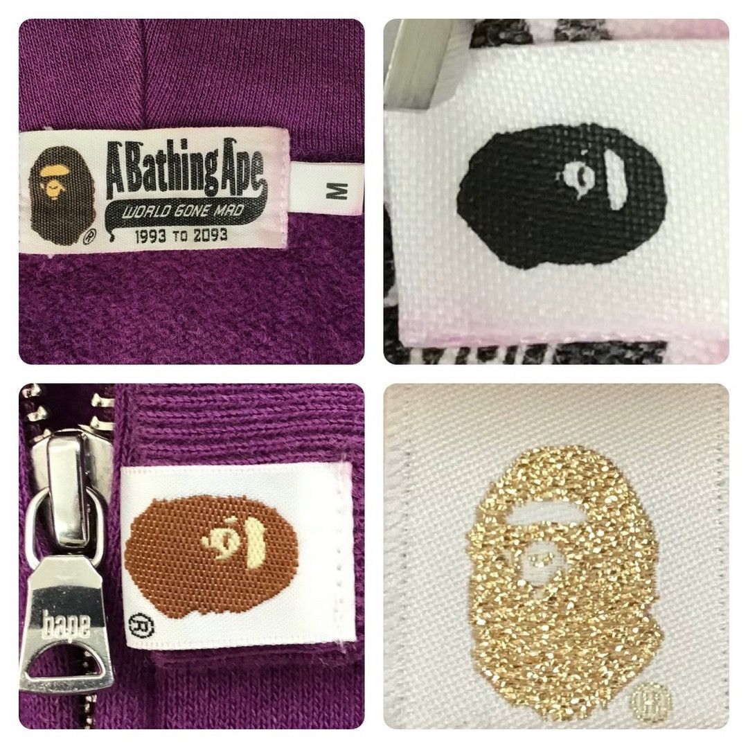 Bape BAPE Jacquard camo shark full zip hoodie purple camo APE Size US M / EU 48-50 / 2 - 8 Thumbnail