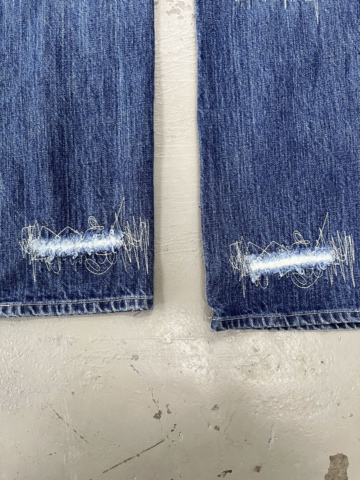 Hysteric Glamour Bric Brac Junya Watanabe Style Distressed Poem Jeans Pants Size US 30 / EU 46 - 12 Thumbnail