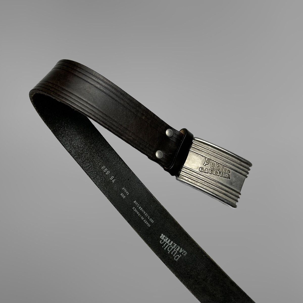 Jean Paul Gaultier 80’s Jean Paul Gaultier Public Gaultier Leather Belt Size ONE SIZE - 1 Thumbnail