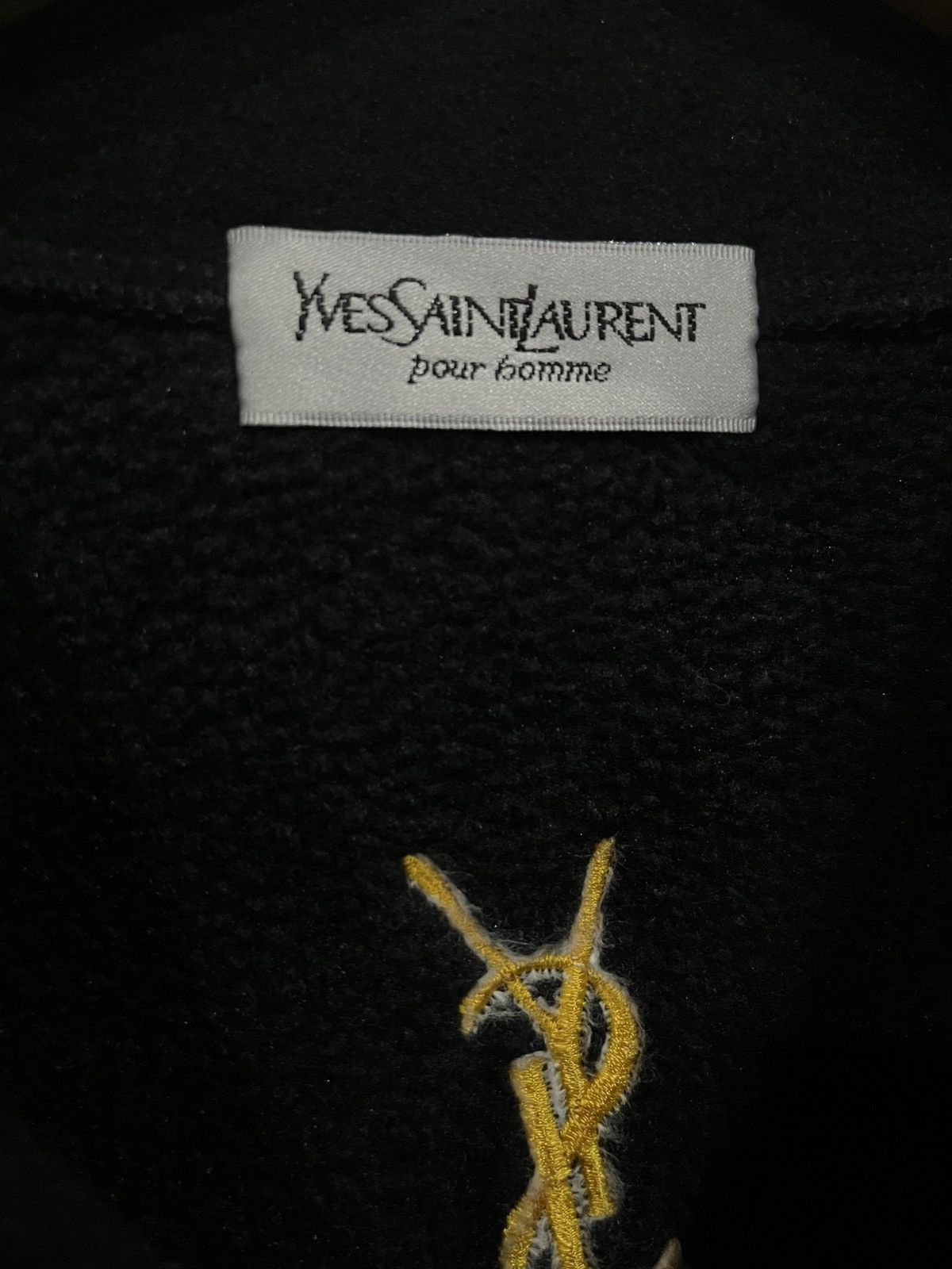 Yves Saint Laurent Yves Saint Laurent Fleece Jacket Ysl Half Zip Size US L / EU 52-54 / 3 - 5 Thumbnail