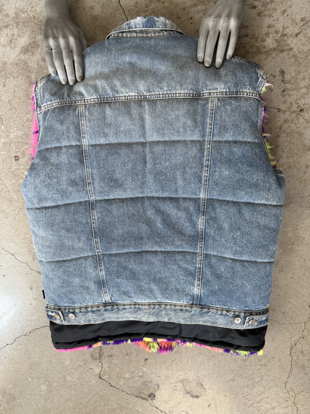 Balenciaga BALENCIAGA FUR LINED PUFFER DENIM VEST Size US L / EU 52-54 / 3 - 2 Thumbnail