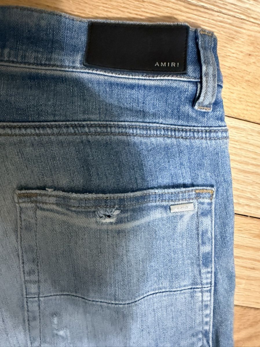 Amiri Amiri Red Plaid Side Logo blue Jeans Size US 30 / EU 46 - 8 Thumbnail