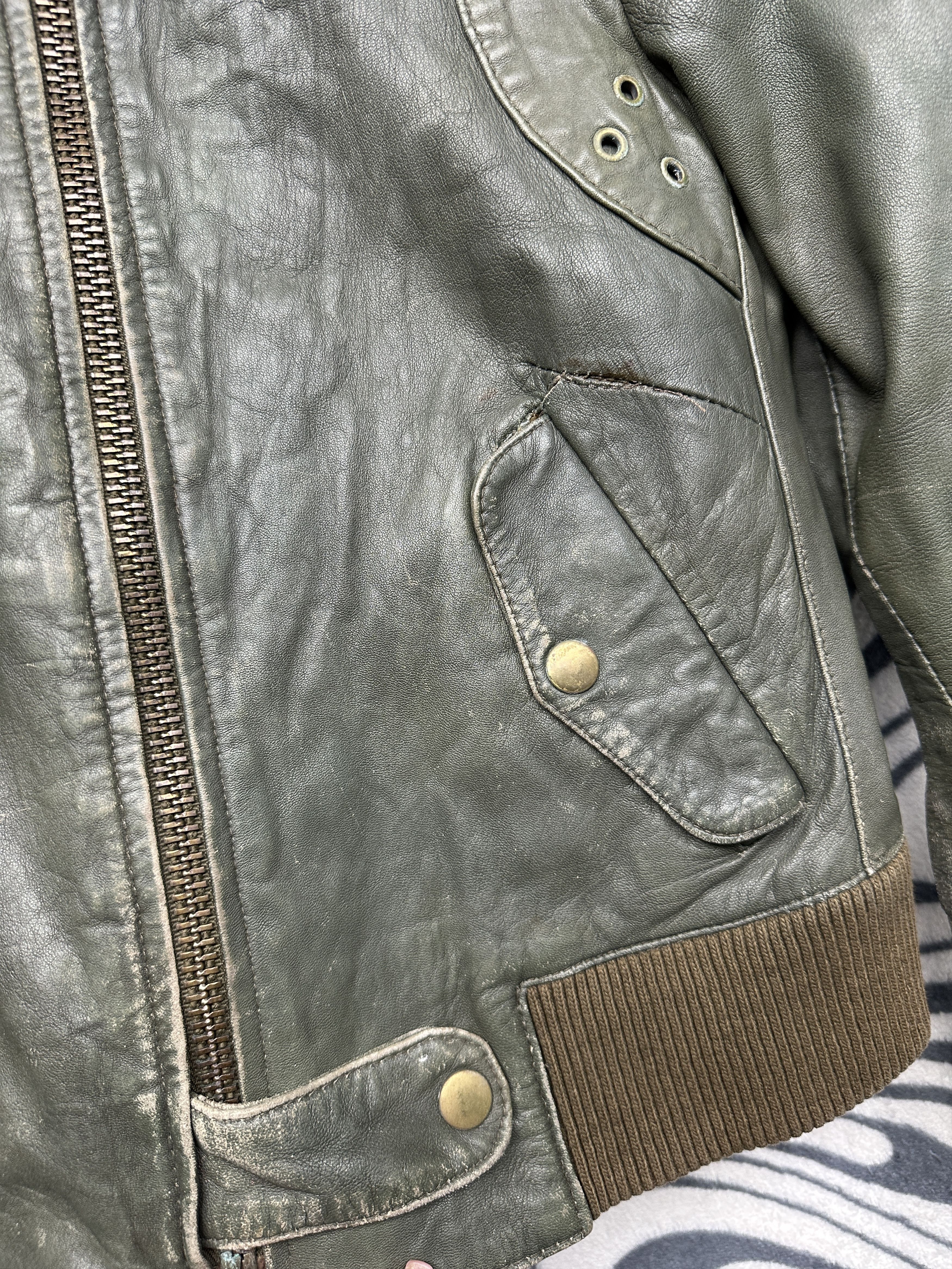 Allsaints Allsaints Vintage Womens Distressed Leather Jacket Size M / US 6-8 / IT 42-44 - 9 Thumbnail