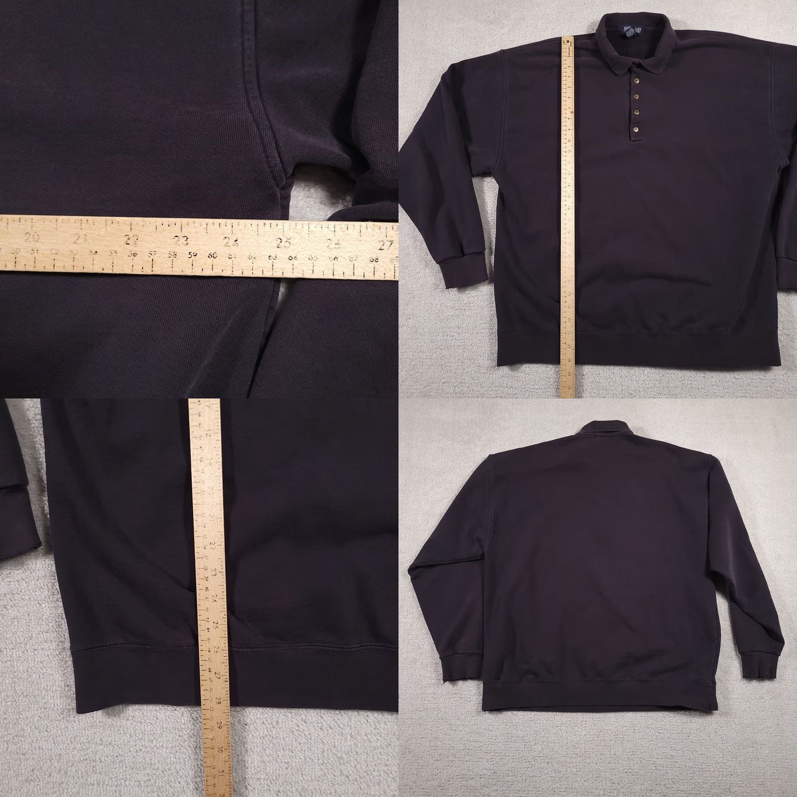Lands' End VINTAGE Lands' End Sweatshirt Unisex Adults 2XL Black Long Sleeve Fleece Heavyweight Grunge 90s Outdoor Pullover Mens Womens Size US XXL / EU 58 / 5 - 9 Thumbnail