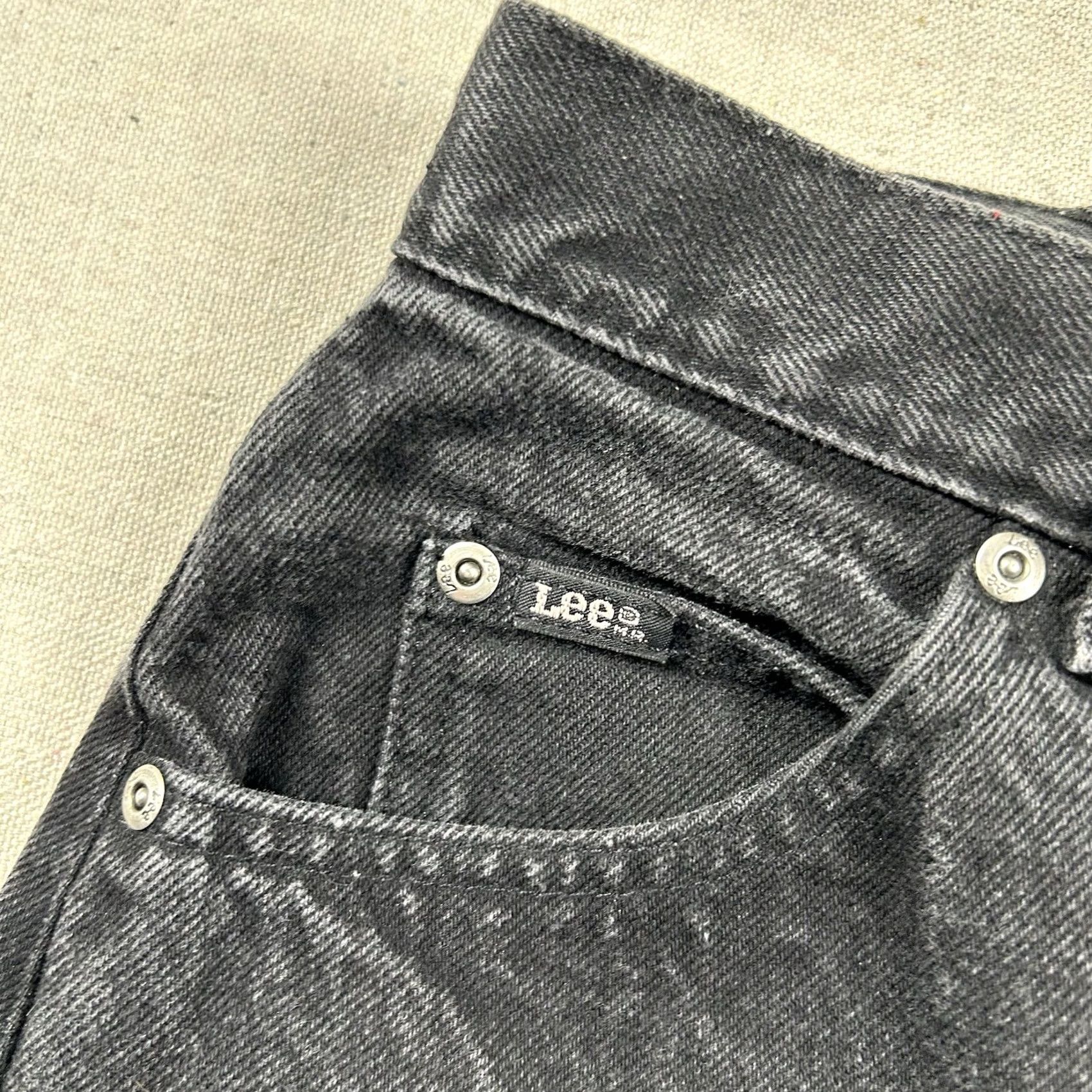 Lee VINTAGE Lee Jeans Womens 10L Tall 27x33 Mom High Rise Taper 90s Charcoal USA Jeans Mens Womens Girls Boys Size 32" / US 10 / IT 46 - 4 Thumbnail