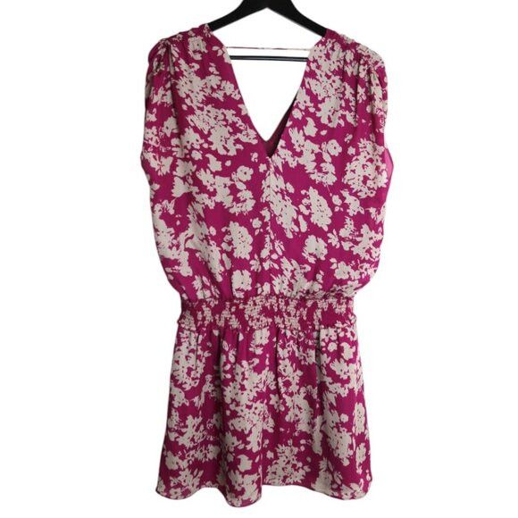 Ramy Brook Ramy Brook Silk Blouson Shift Mini Dress Smocked Waist Size S / US 4 / IT 40 - 4 Thumbnail
