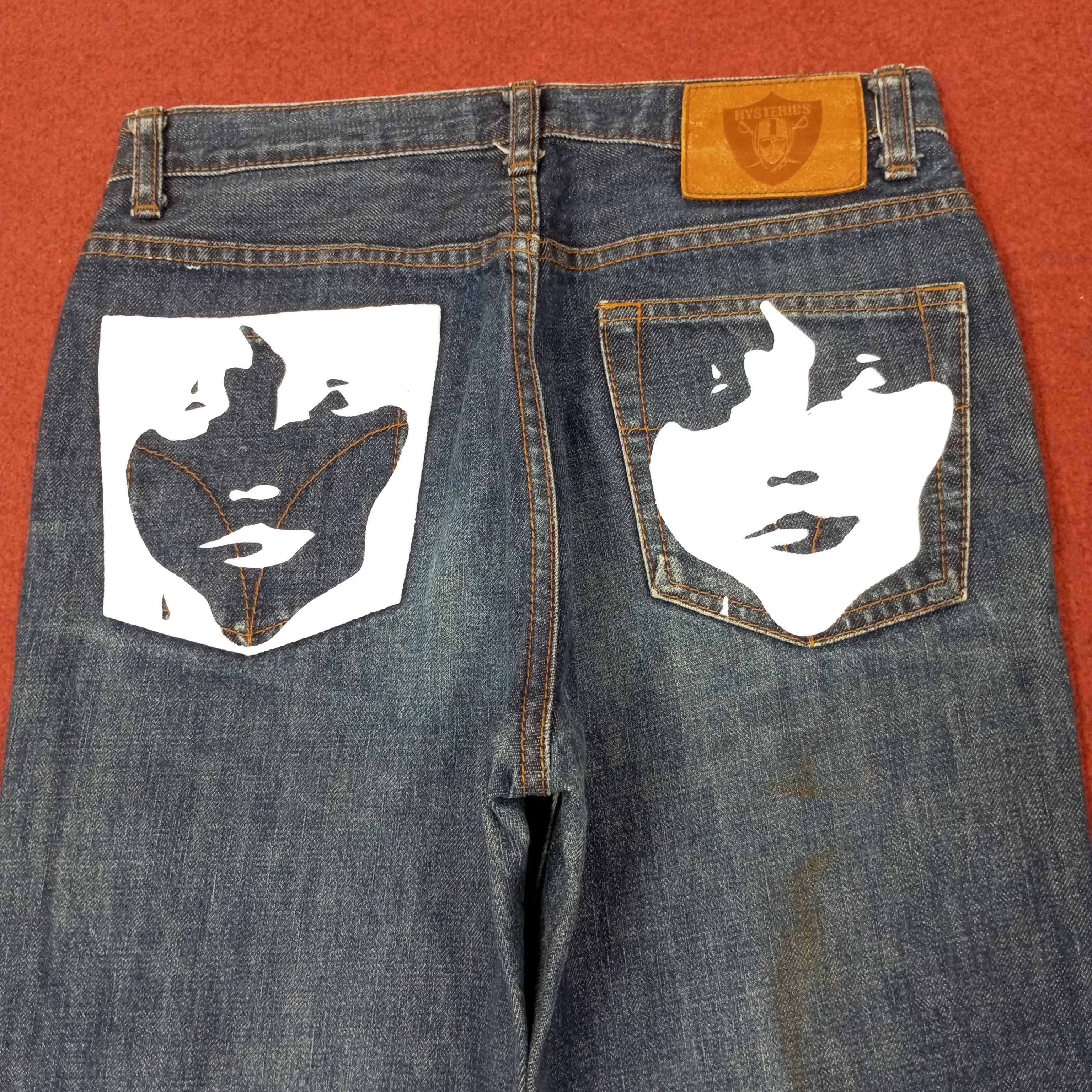 Hysteric Glamour Hysteric Glamour Japanese Brand Custom Art Jeans c252n14 Size US 27 - 2 Thumbnail