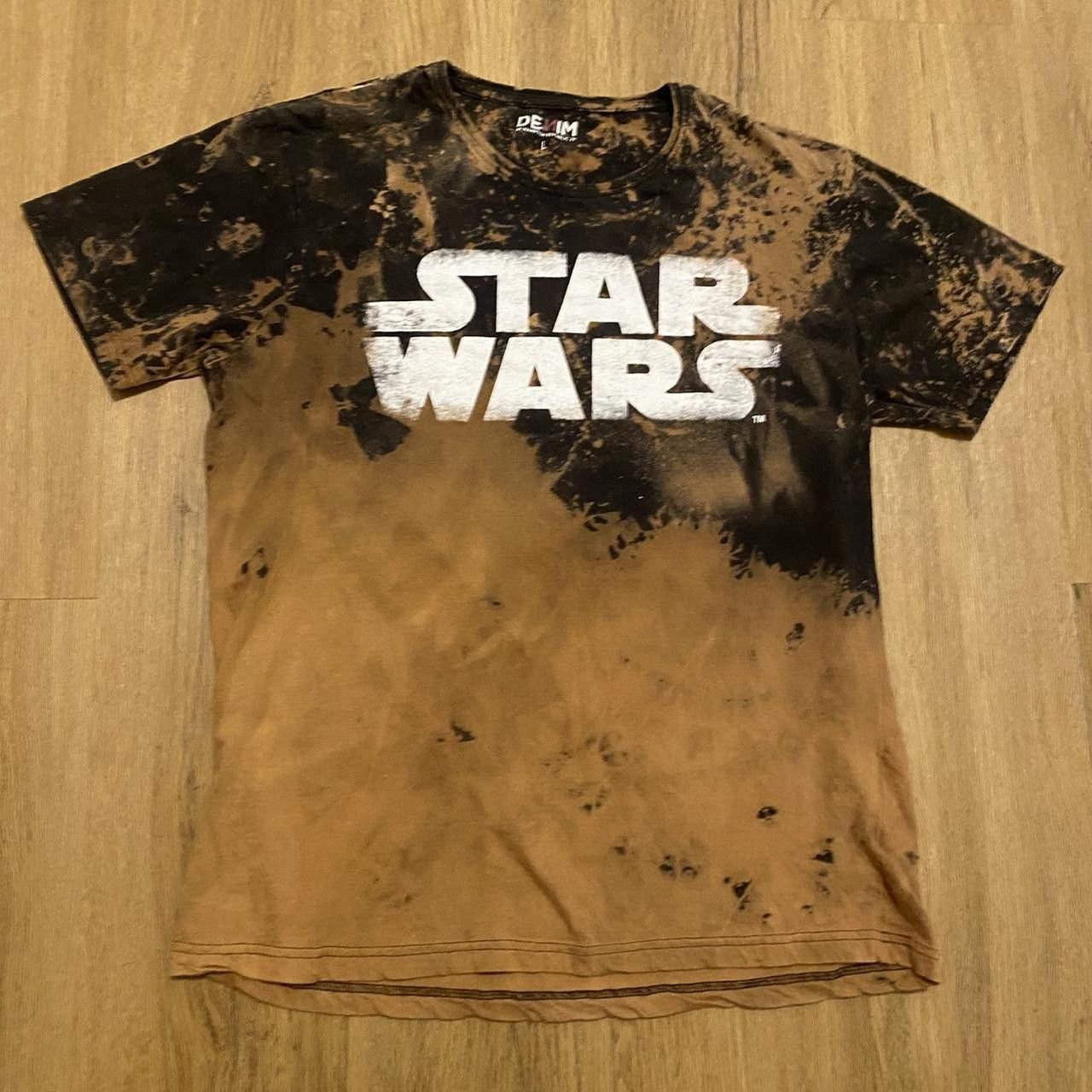 Star Wars Star Wars bleach tie dye t shirt - black and brown Size US L / EU 52-54 / 3 - 1 Thumbnail