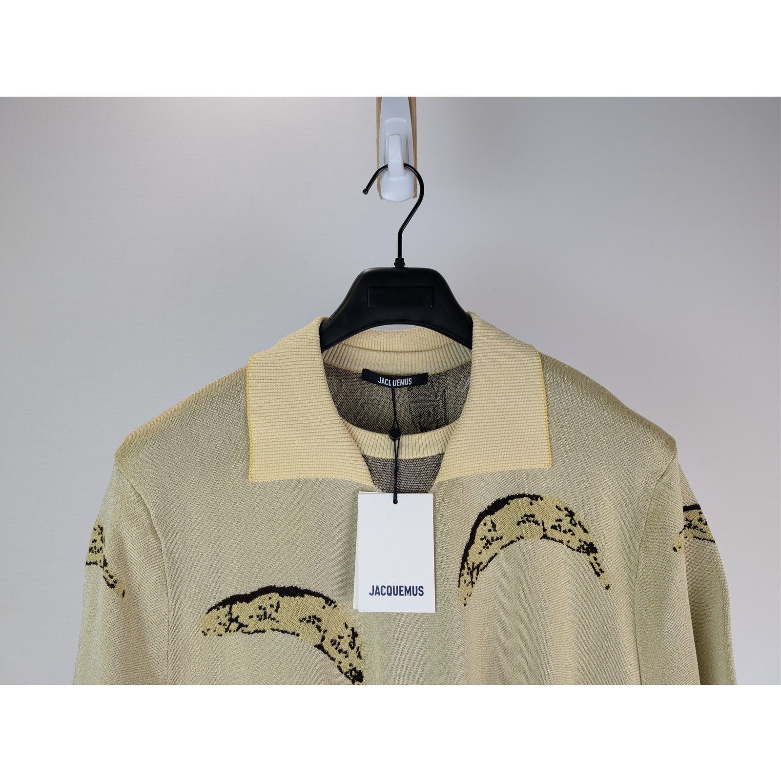 Jacquemus o1rshd1 Le Polo Marino Short-Sleeve Shirt in Banana Yellow Size US L / EU 52-54 / 3 - 3 Thumbnail