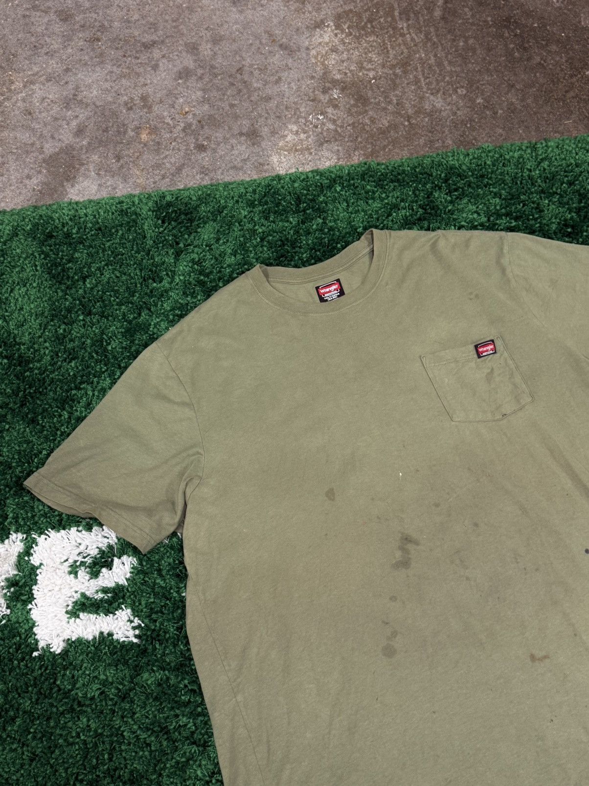 Wrangler Vintage Wrangler Workwear Logo Patch Oversized 3XXL XXL Tee Size US XXL / EU 58 / 5 - 2 Thumbnail