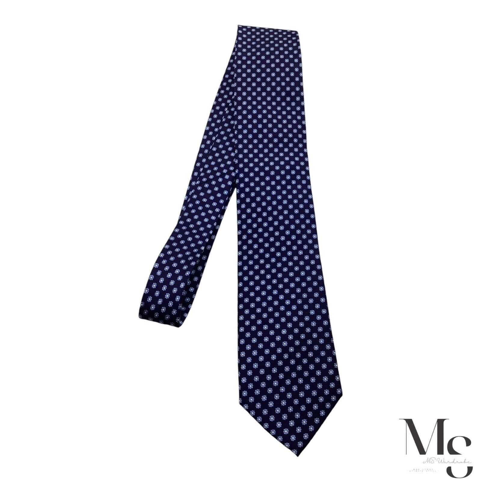 The Men's Store THE MEN'S STORE Blue Floral Silk Tie W: 3.25" EX COND Size ONE SIZE - 6 Thumbnail
