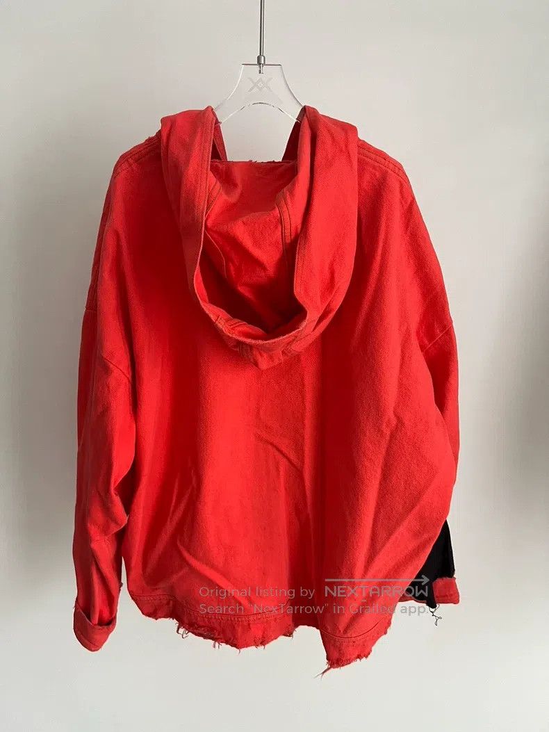 424 424 Red armband denim zip-up jacket Size US M / EU 48-50 / 2 - 3 Thumbnail