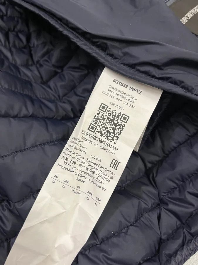 Emporio Armani AW2018 Emporio Armani Quilted Navy Puffer Jacket Size US M / EU 48-50 / 2 - 11 Thumbnail